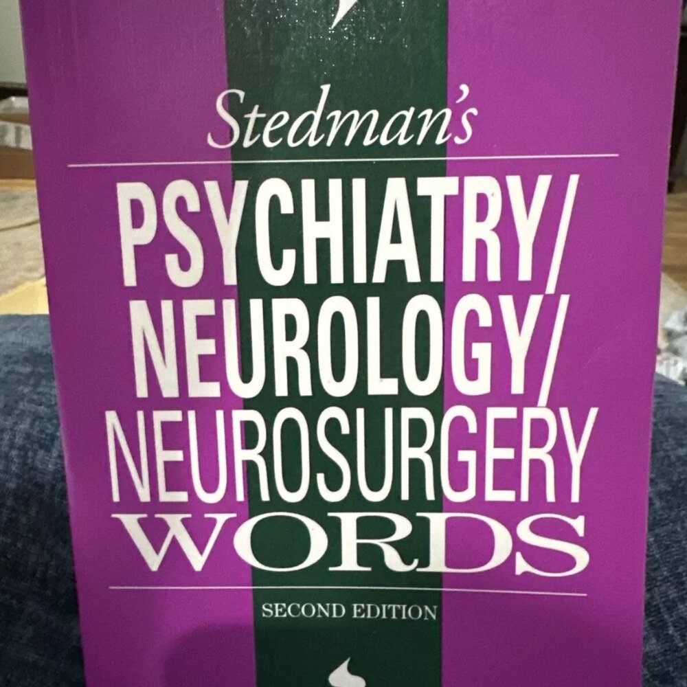 STEDMAN'S PSYCHIATRY/NEUROLOGY/NEUROSURGERY WORDS By Lippincott Williams VG